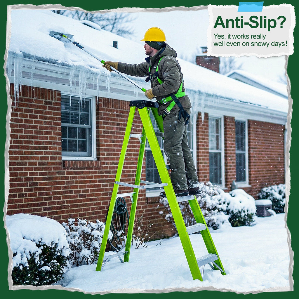 Fiberglass Ladder with Tool Tray