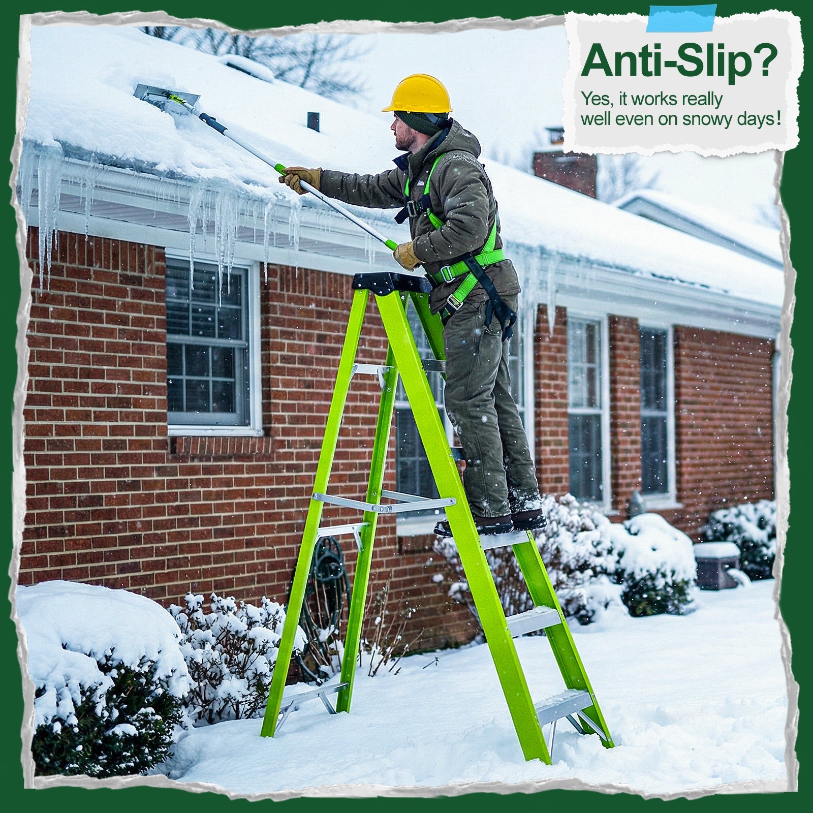 Fiberglass Ladder with Tool Tray