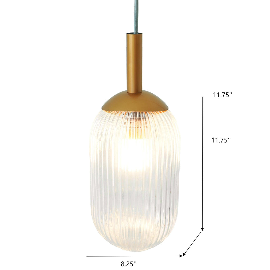 Modern Style Pendant Lamp - Bronze and Clear