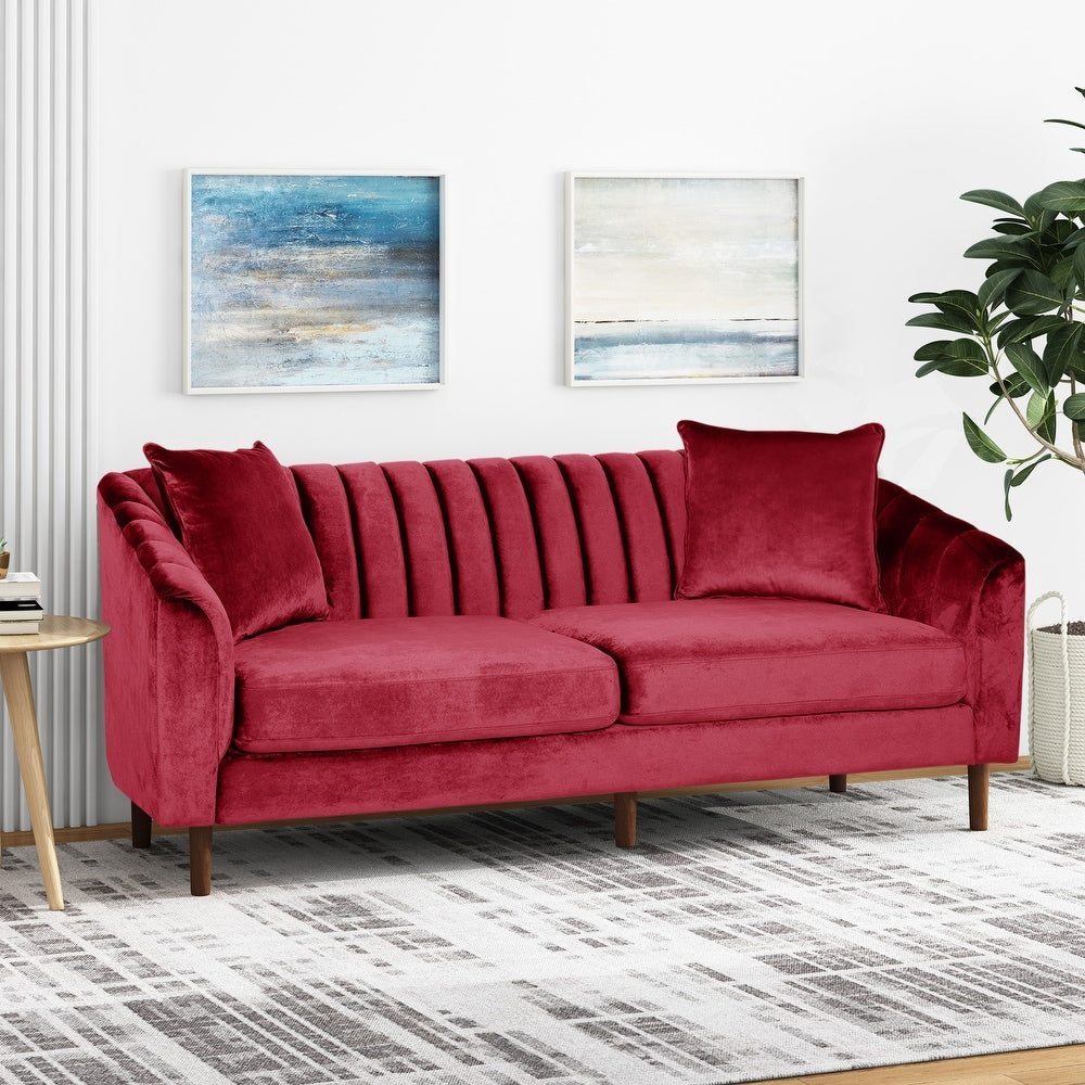 3-Seater Sofa (Wine Red)