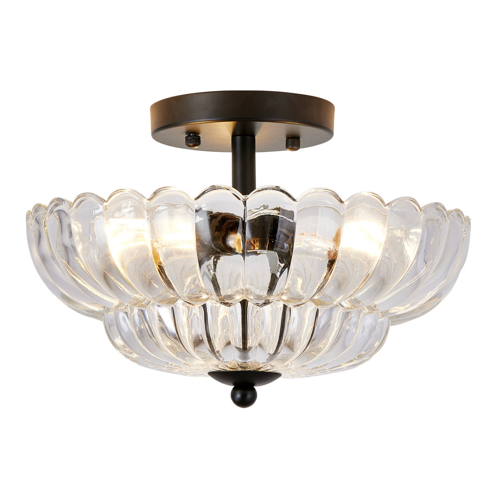 Smoky Semi Flush Mount Ceiling Light
