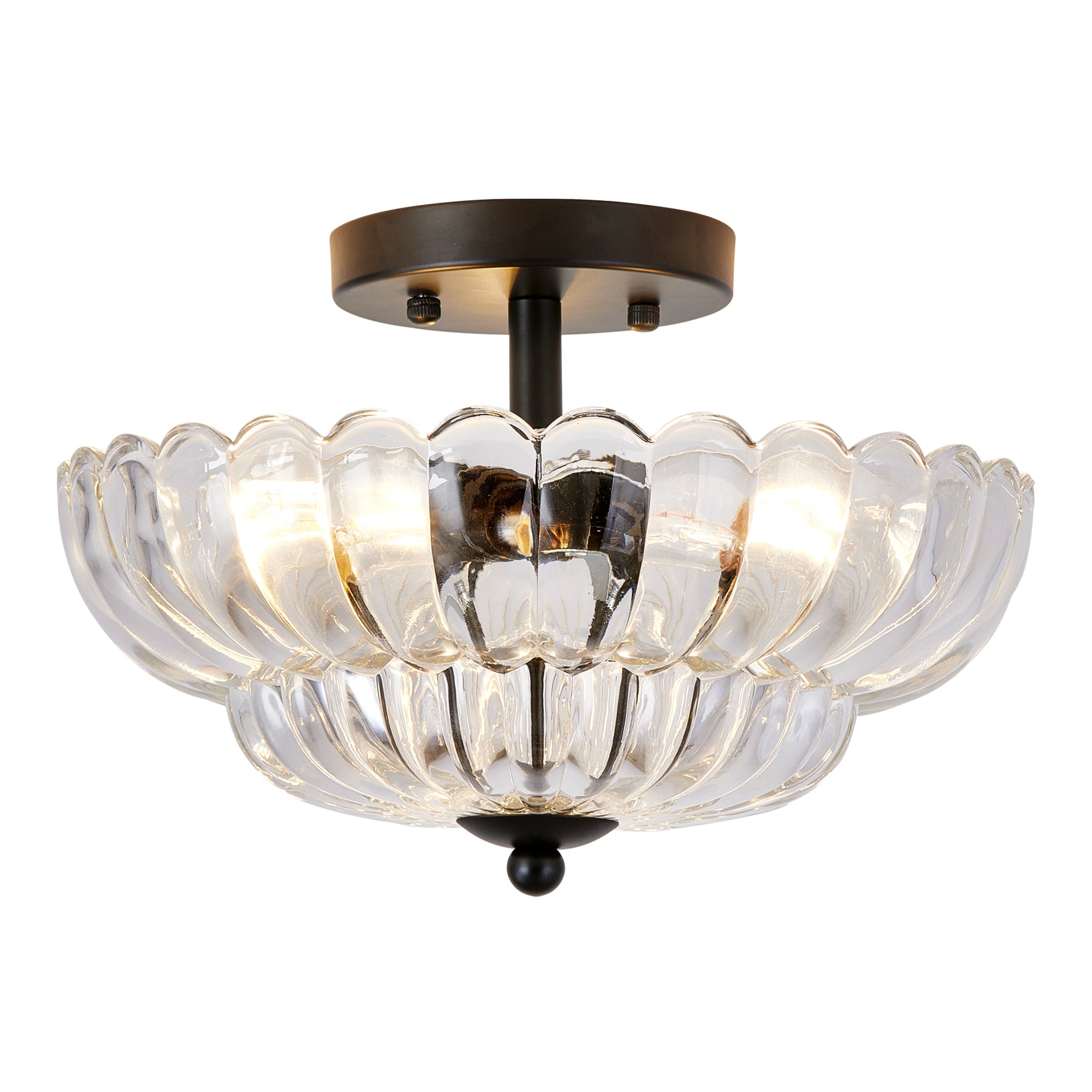 Smoky Semi Flush Mount Ceiling Light