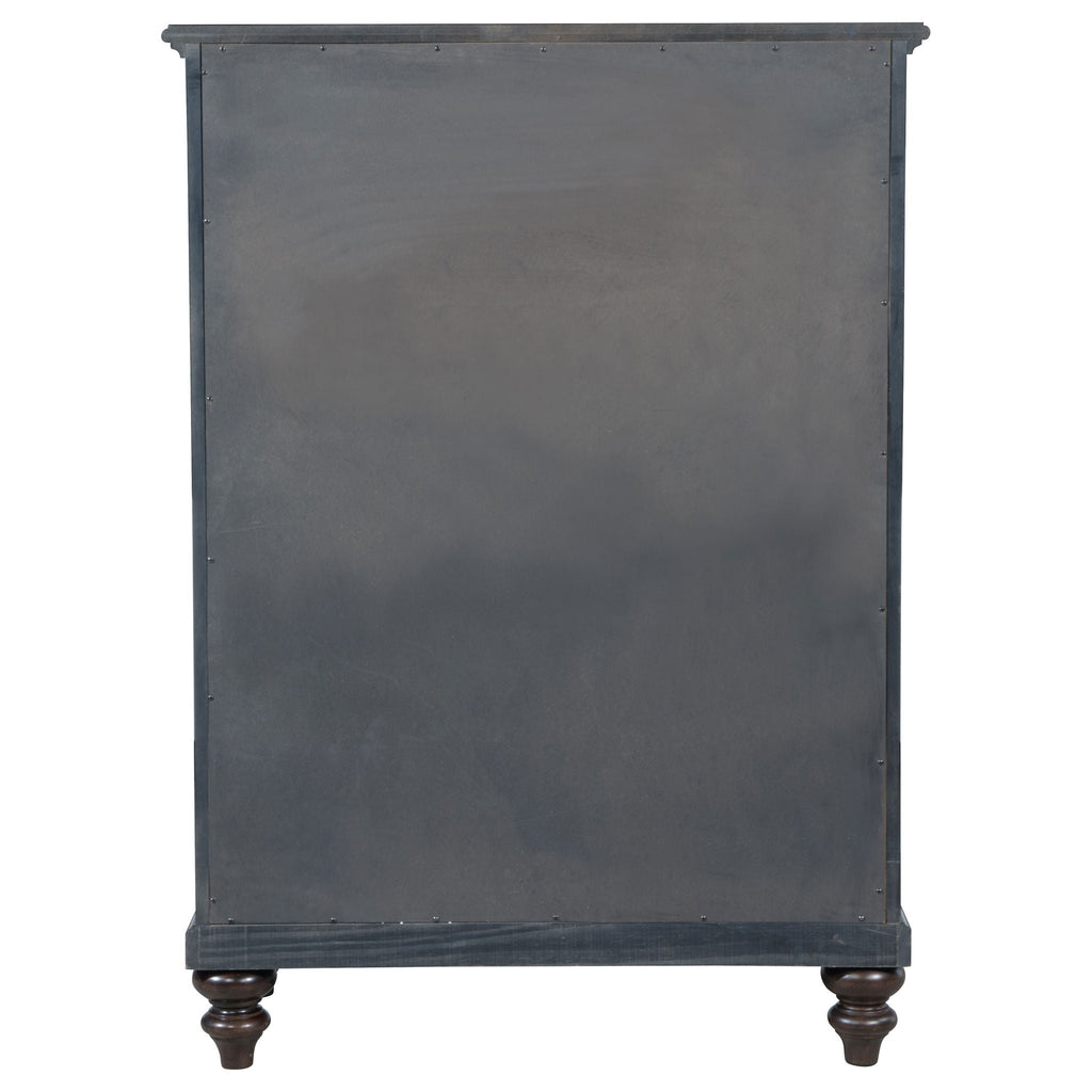 Berwick - 5 Drawer Chest With Felt Lined Top Drawers - Dark Oak