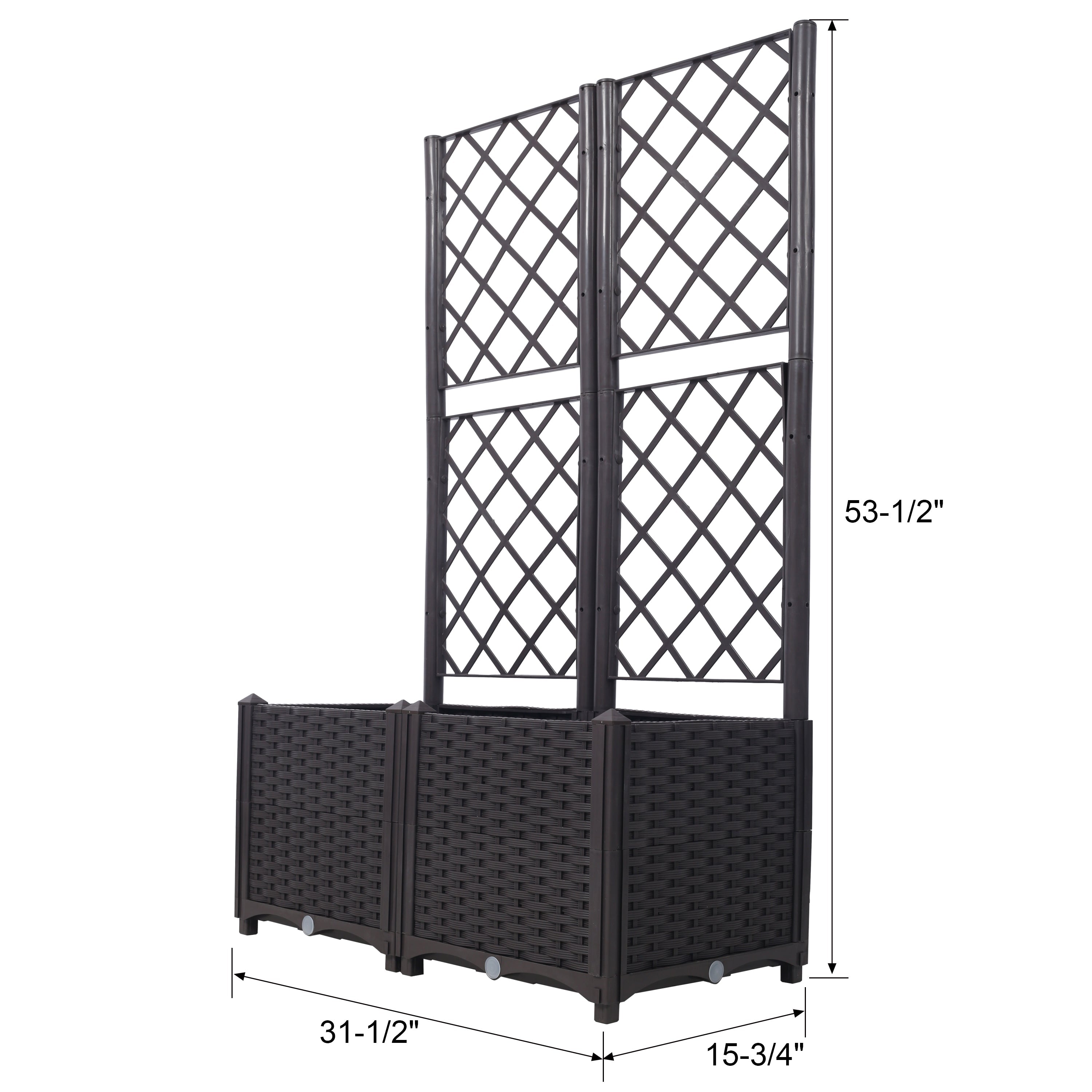 Poly Rattan Garden Planter