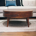 Solid Wood Odyssey Coffee Table, 2-Drawer, Nordic Legs