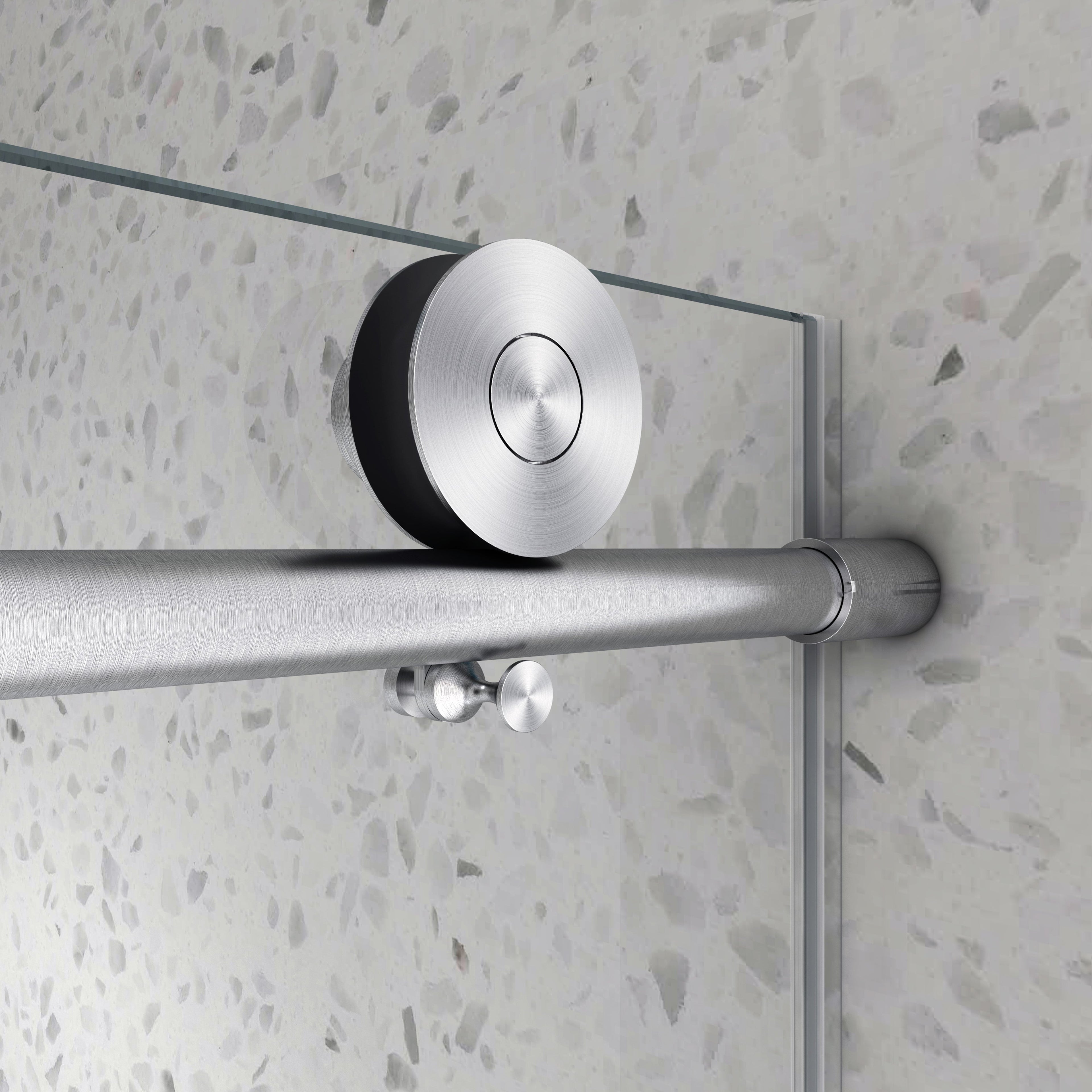 6063 Brushed Nickel Frameless Shower Door