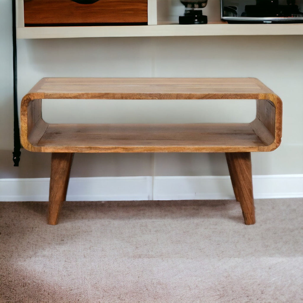 Solid Wood Media Unit, Open Slot, Oak-ish