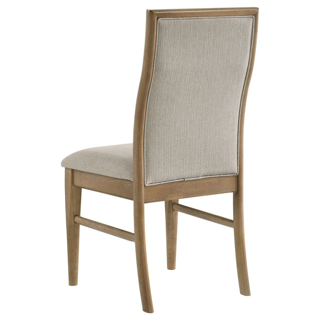 Dreydon - 7 Piece Dining Set With Upholstered Chairs - Light Brown