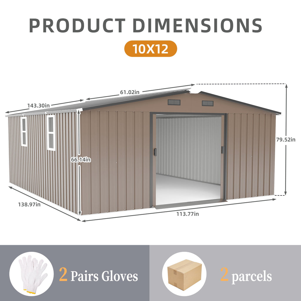 Campcraft 10x12ft Color Steel Plate Storage Shed