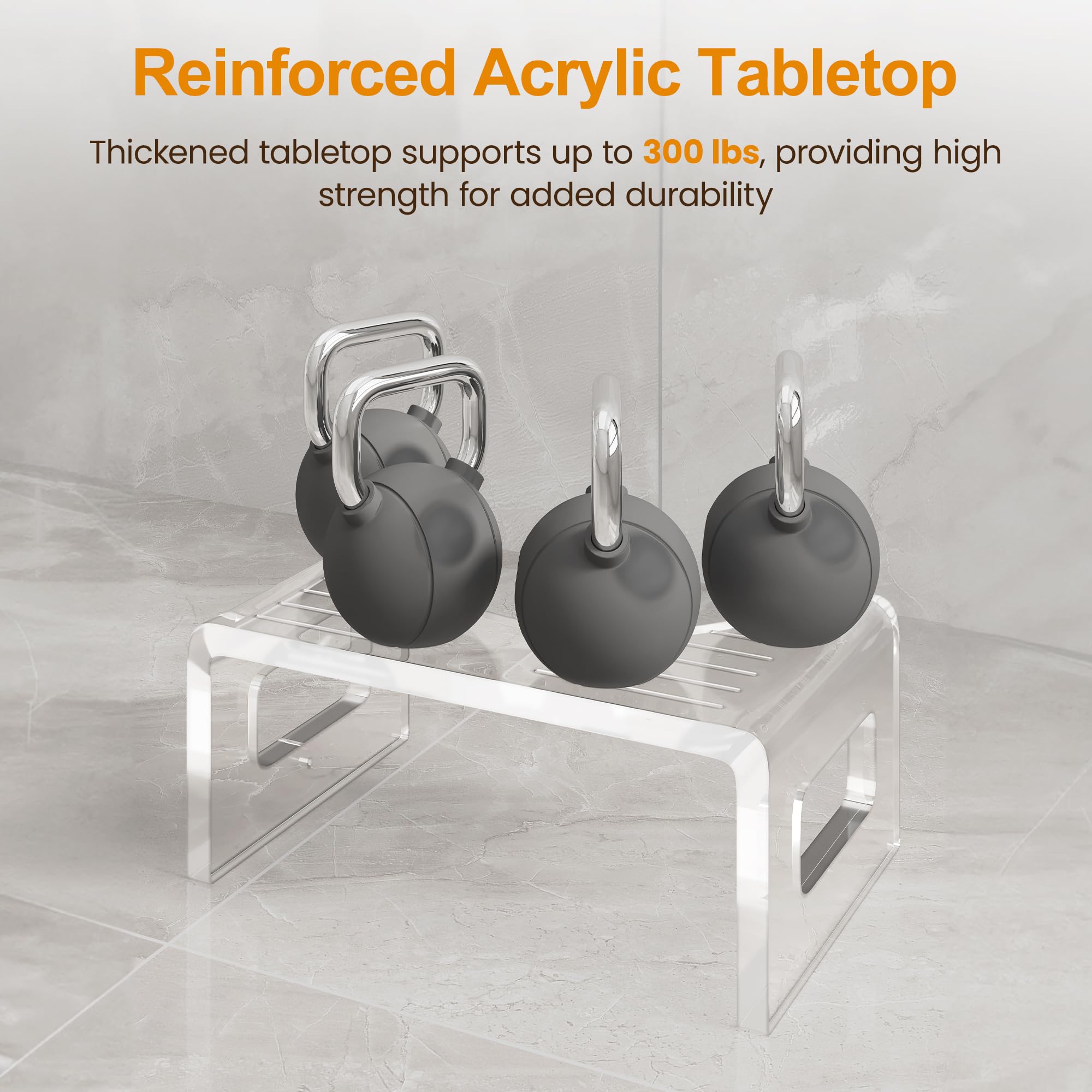 7'' Tall Acrylic Toilet Stool