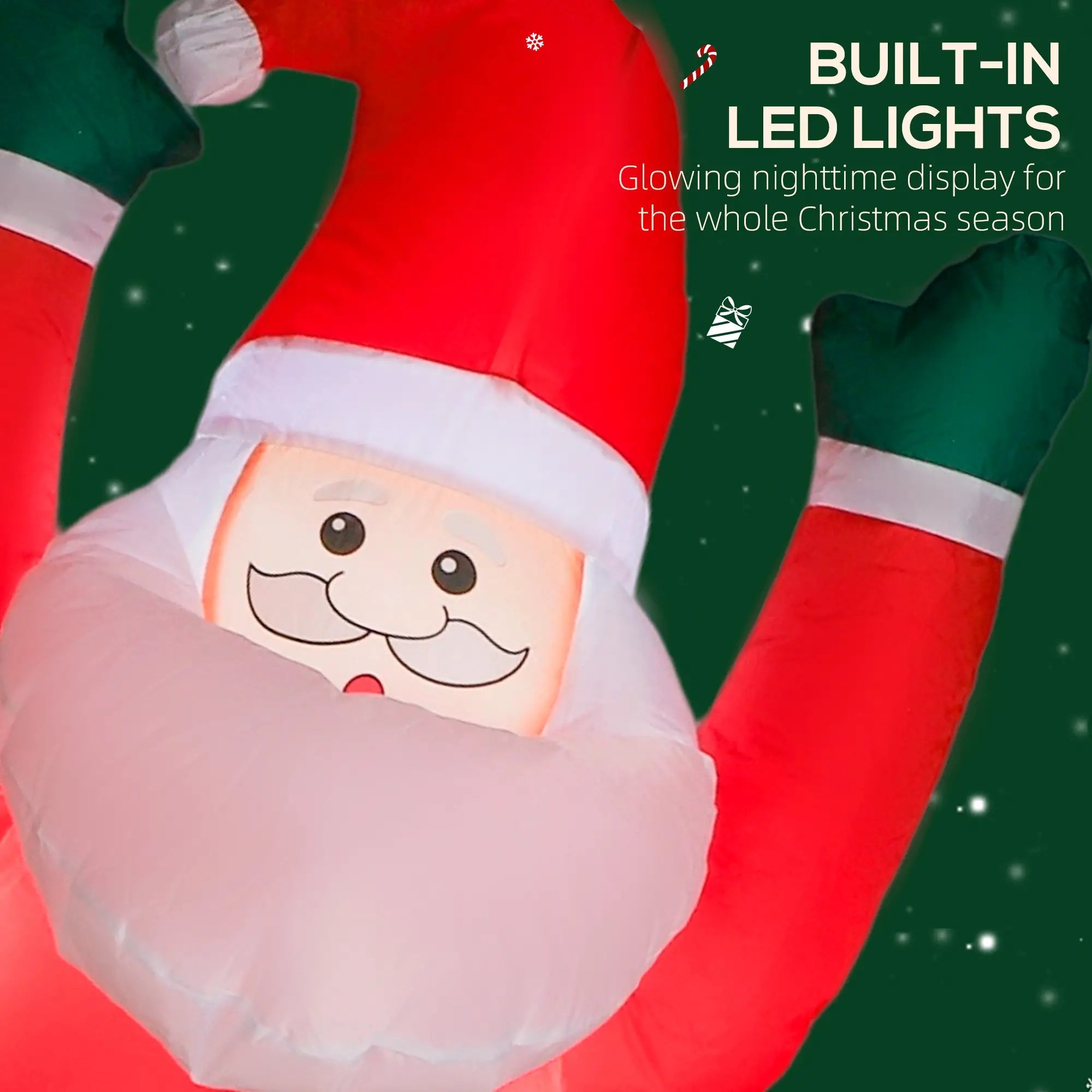 7FT Christmas Blow Up Decoration - Inflatable Santa with Dog