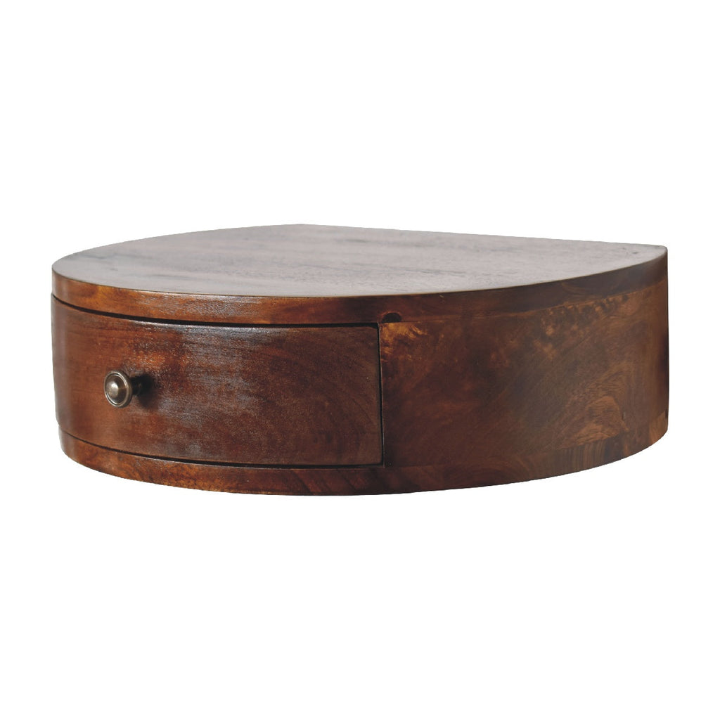 Solid Wood Lunar 1-Drawer Floating Nightstand