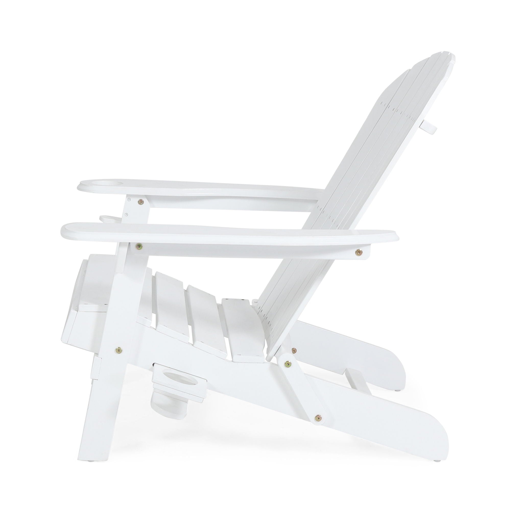 Zenithia Outdoor Foldable Adirondack Chair with 2 Cup Holders