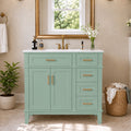 36" Light Green Bathroom Vanity