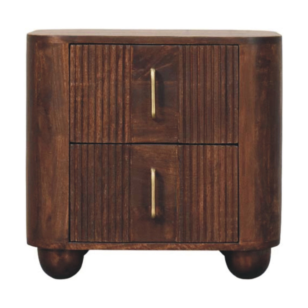 Solid Wood Marlowe Fluted Nightstand