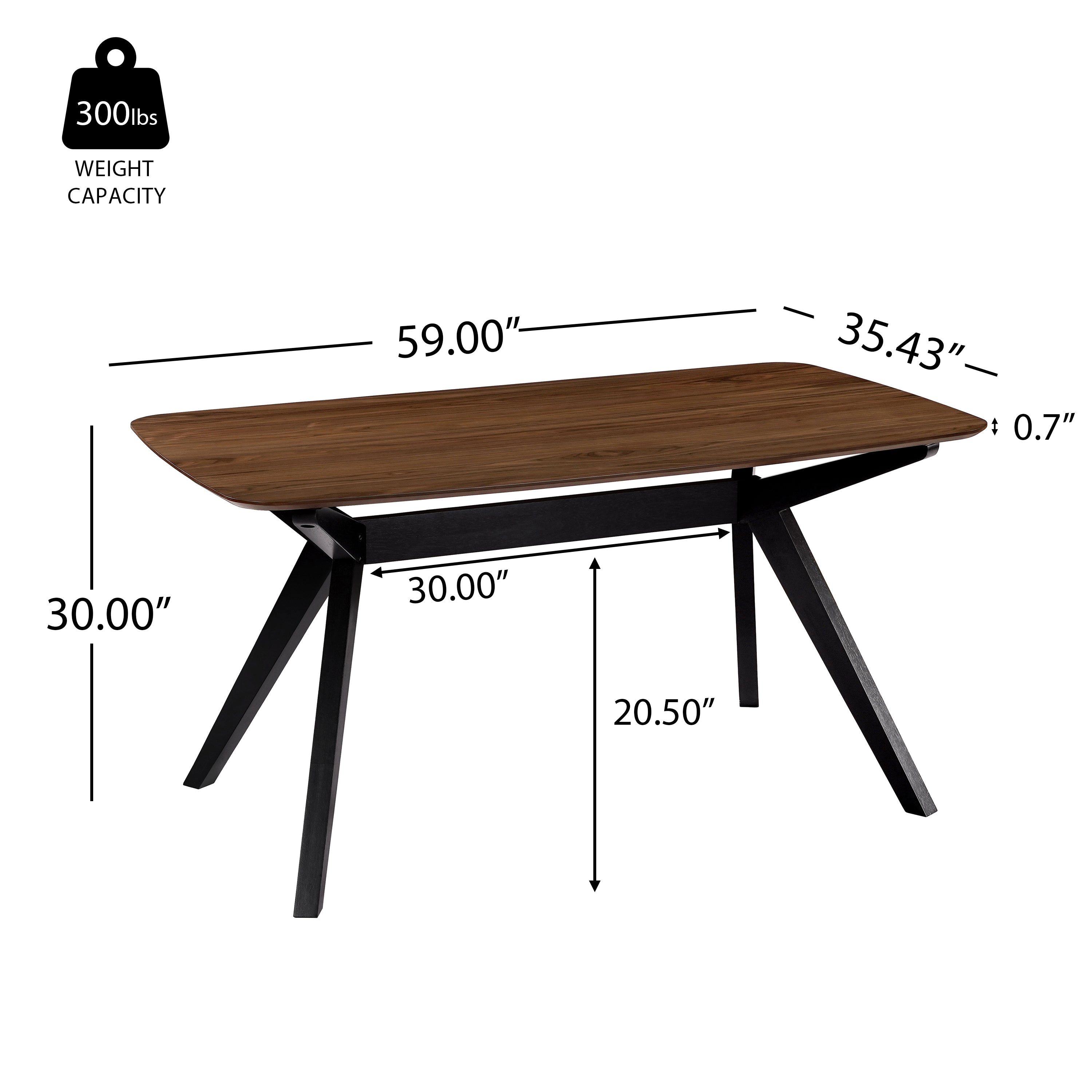 7-Pieces Upholstered Dining Set With Rubberwood Frame, Light Beige + Walnut + Black