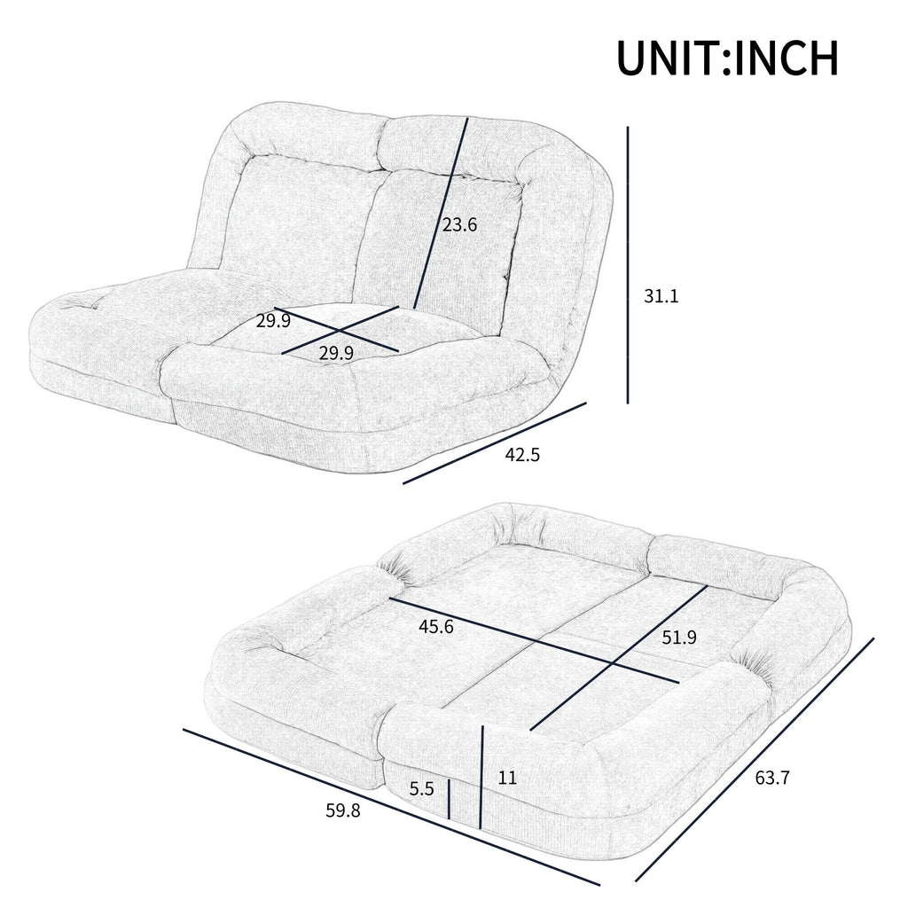 Convertible Fold-Out Single Sofa Bed