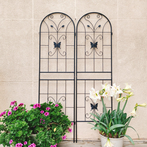 2 Pack Metal Garden Trellis 71" x 19.7" Rustproof Outdoor Support