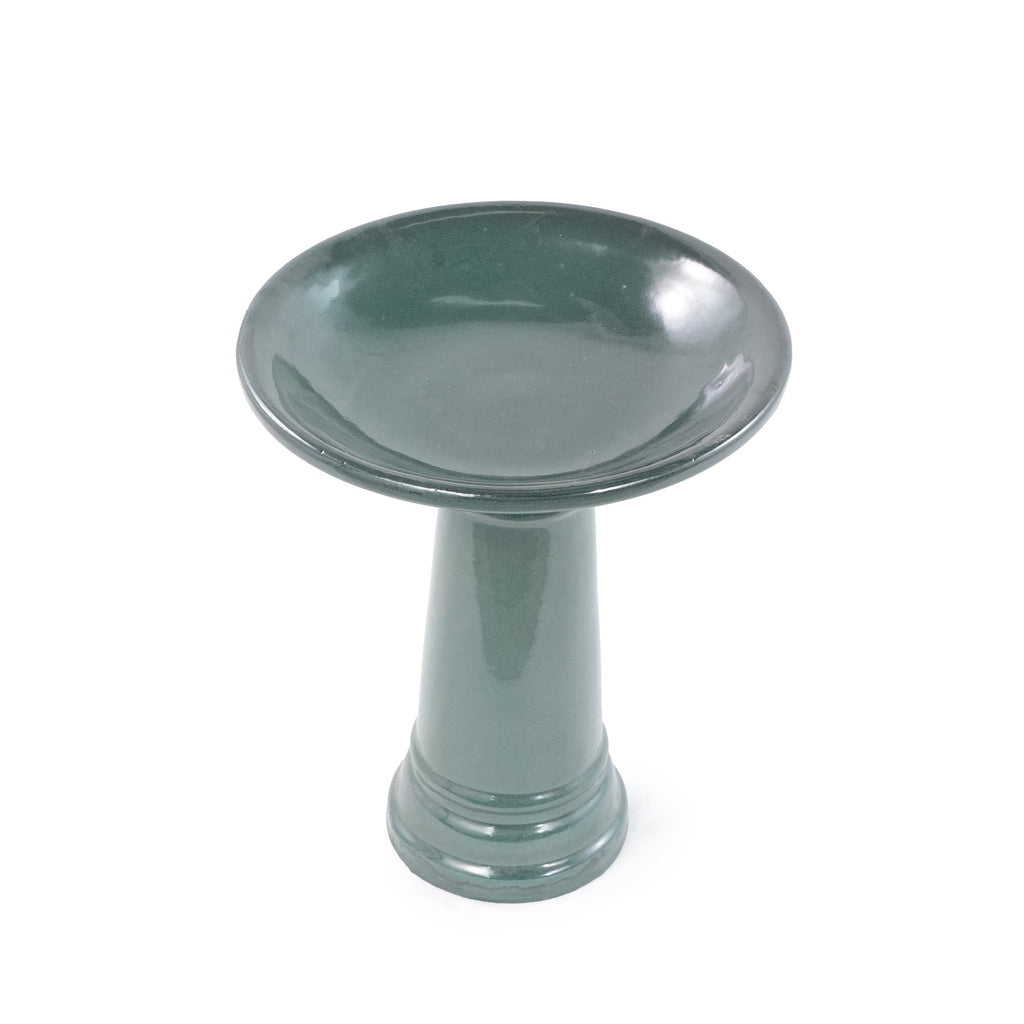 Ceramic Pedestal Bird Bath for Outdoor Garden