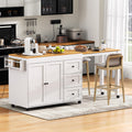 K&K 74.8" Kitchen Island with Extendable Dining Table