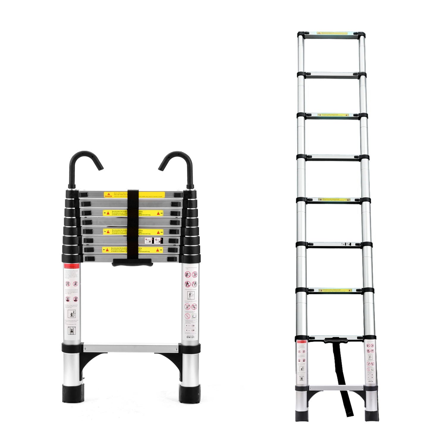 8.5FT Telescopic Ladder - Aluminum Alloy Multi-Purpose Ladder