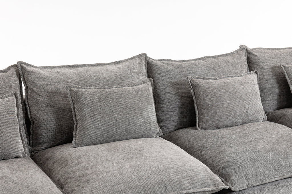 129.8" Width Modular Sectional Sofa with 2 Ottomans