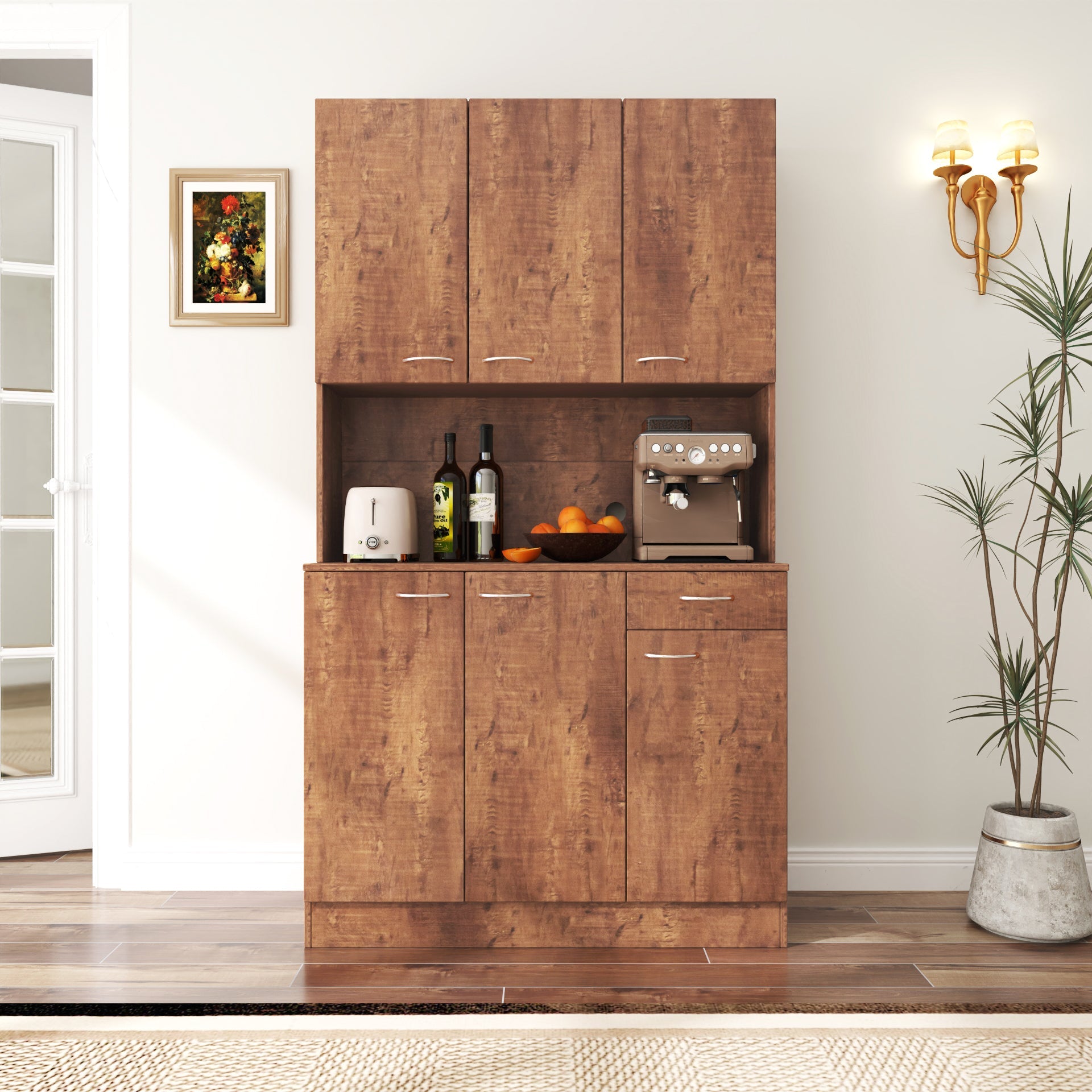 70.87" Tall Wardrobe & Kitchen Cabinet
