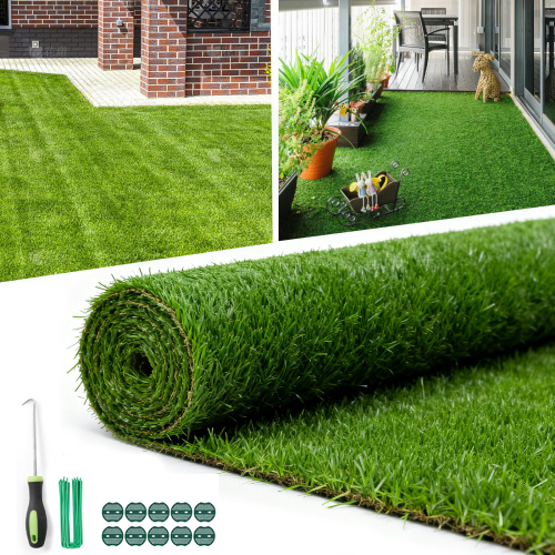 Realistic Deluxe Artificial Grass Synthetic Thick Lawn Turf Carpet