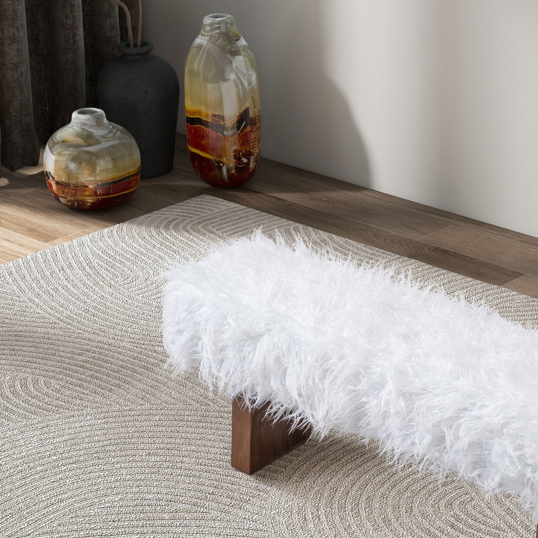 Henley - Fur Bench - White Khaki