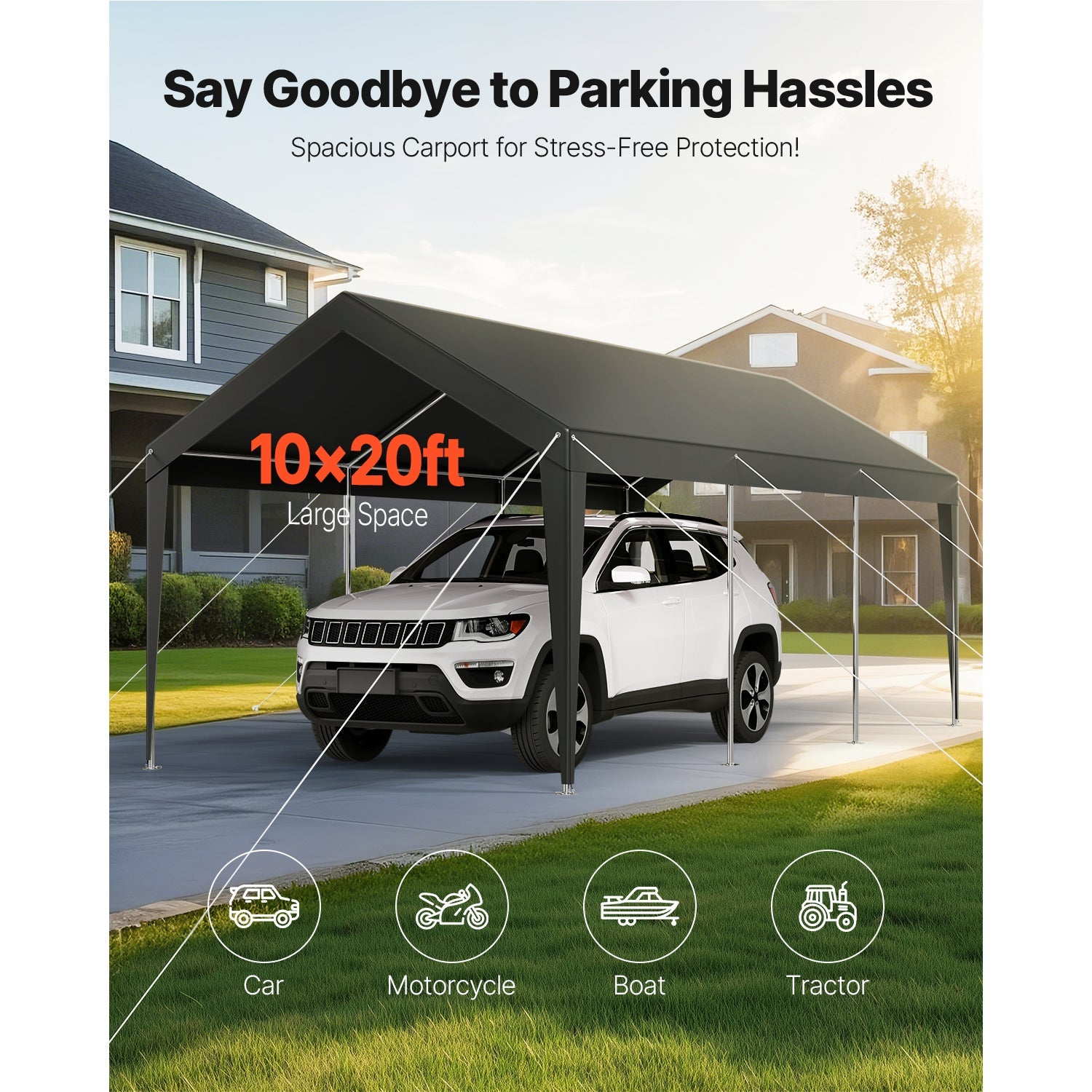 10 x 20 FT Heavy Duty Portable Car Garage Shelter Tent