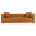 Angelina Sofa 91" (Cognac Velvet)