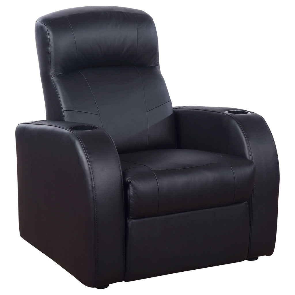 Greenfield - 3 Seater Home Theater With Storage - Black