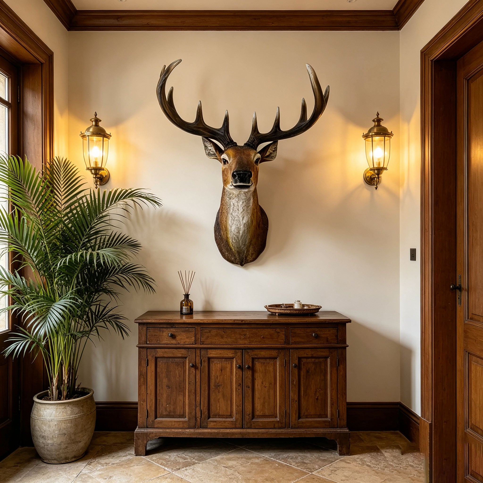14.57" Wide Stag Head Wall Mount