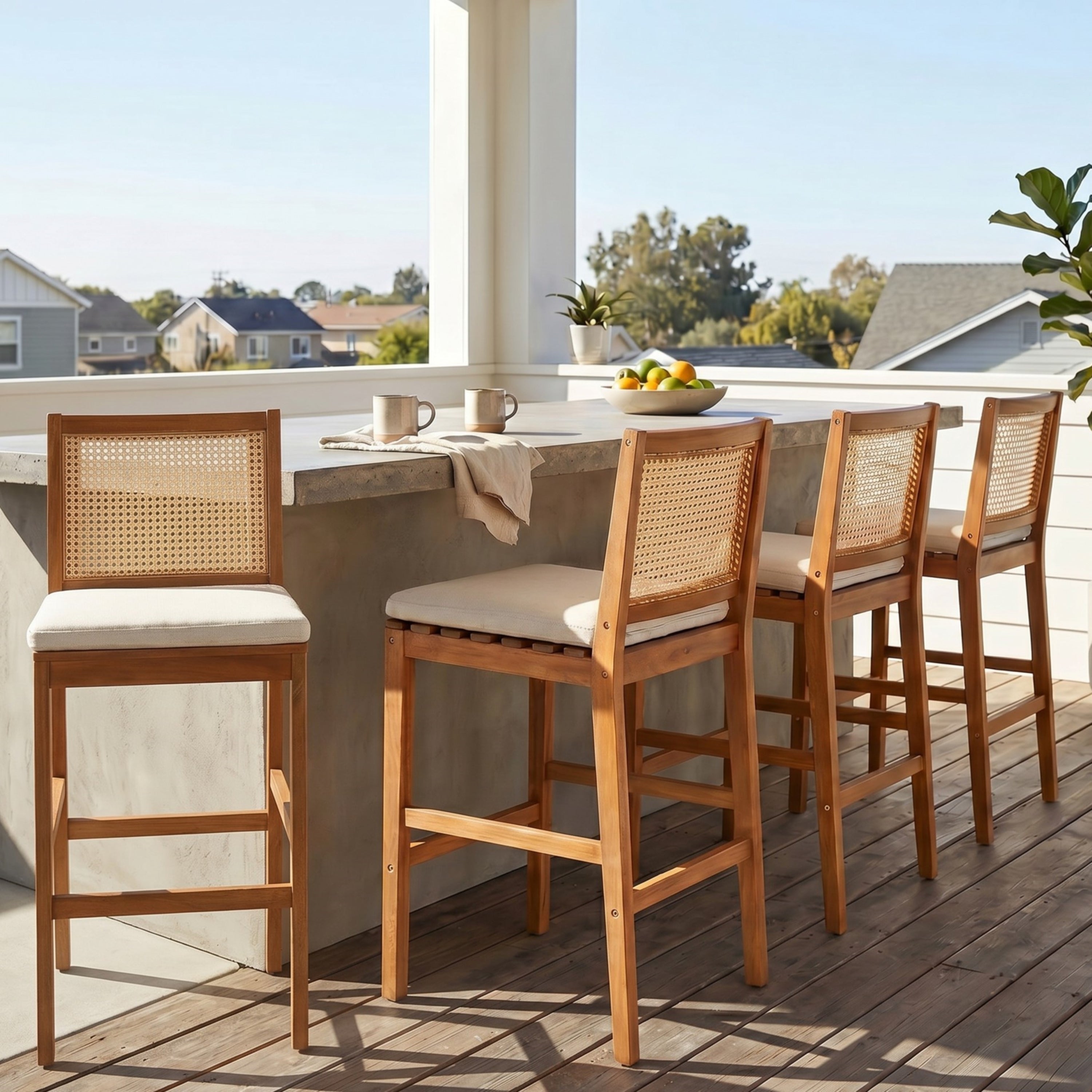 Kirkby Outdoor Barstool with Cushion