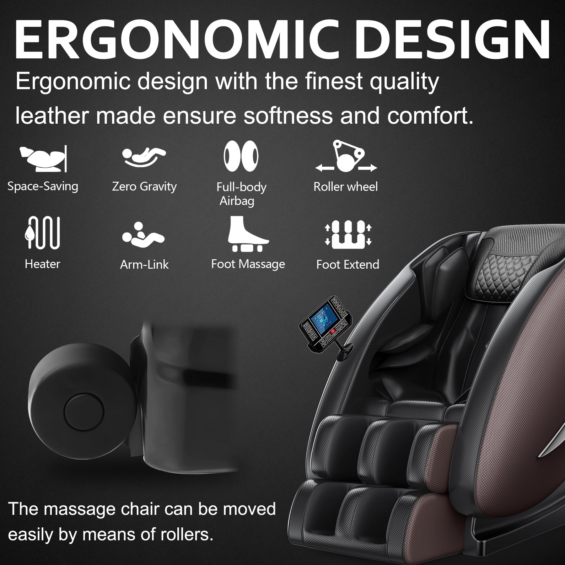 Massage Chair Recliner With Zero Gravity and Full Body Air Pressure
