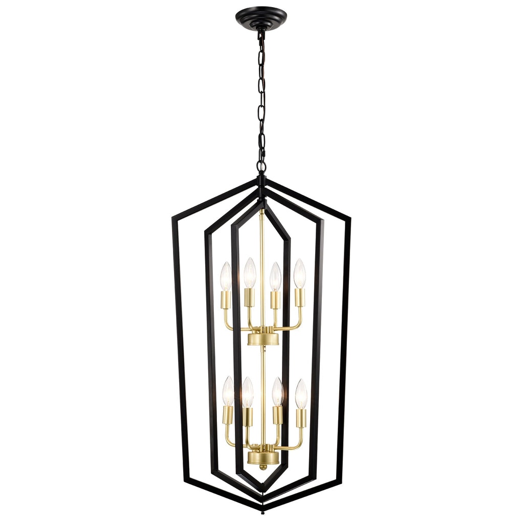 8-Light Lantern Tired Farmhouse Ceiling Hanging Light