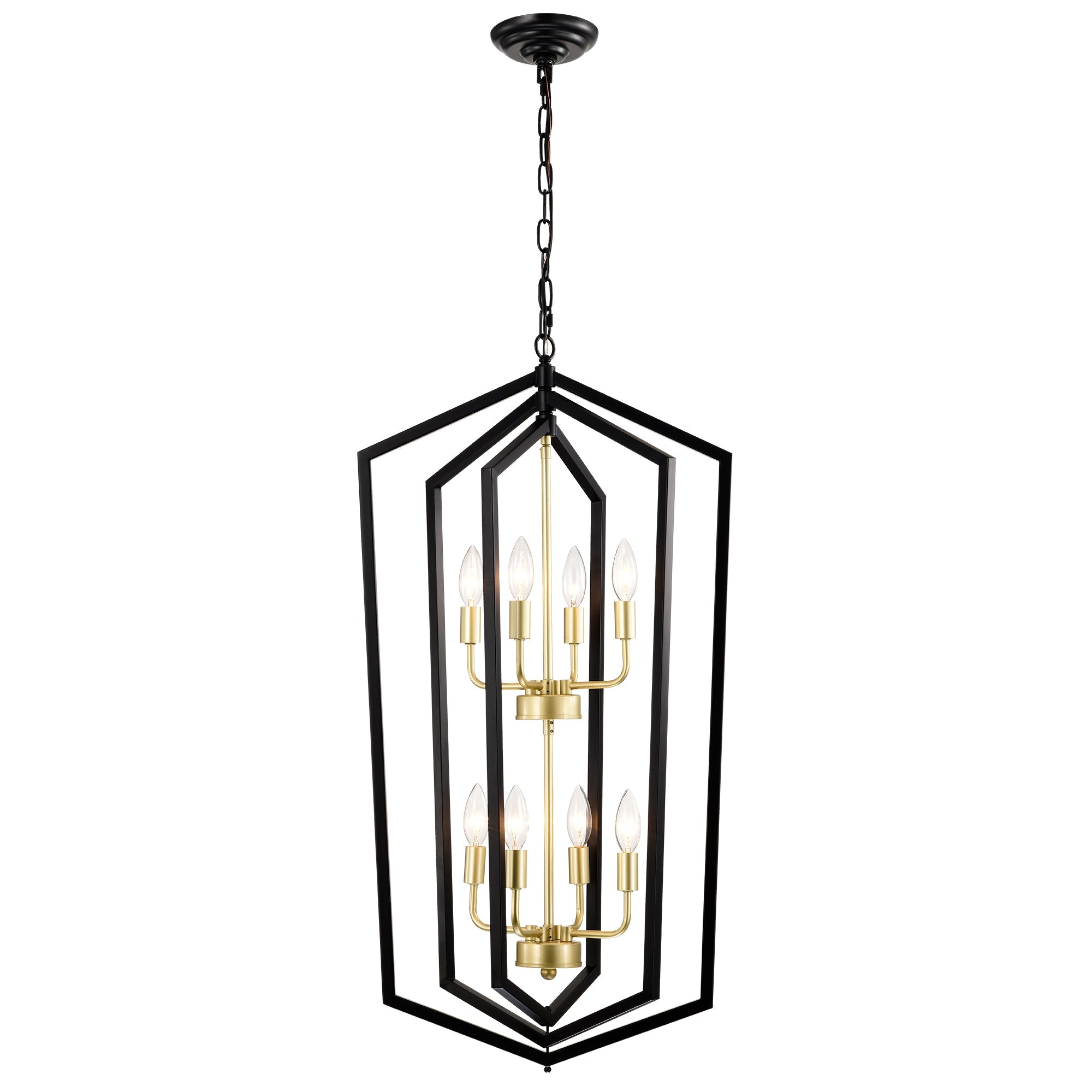 8-Light Lantern Tired Farmhouse Ceiling Hanging Light