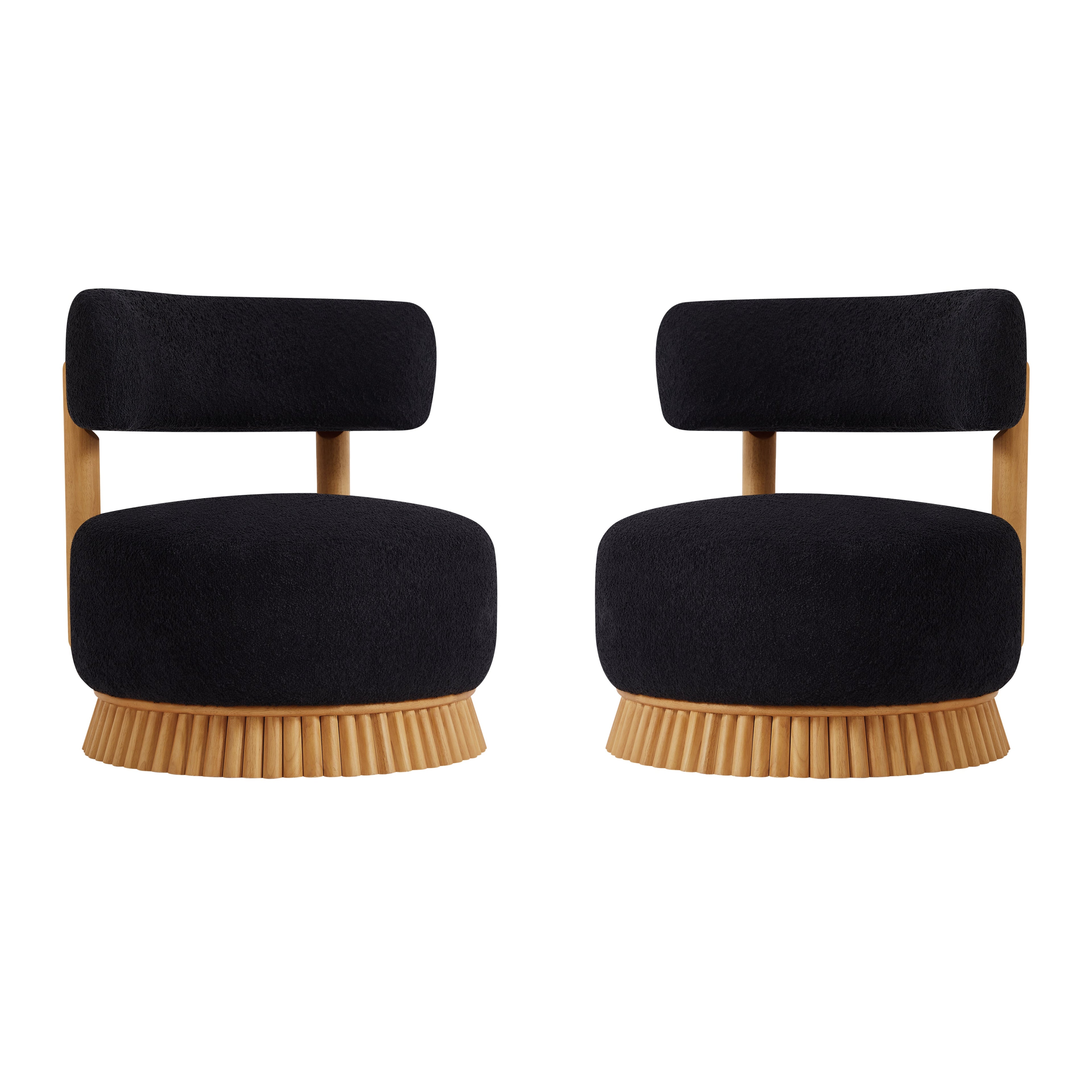 Modern 27.5" W Farmhouse Armless Chair Set of 2