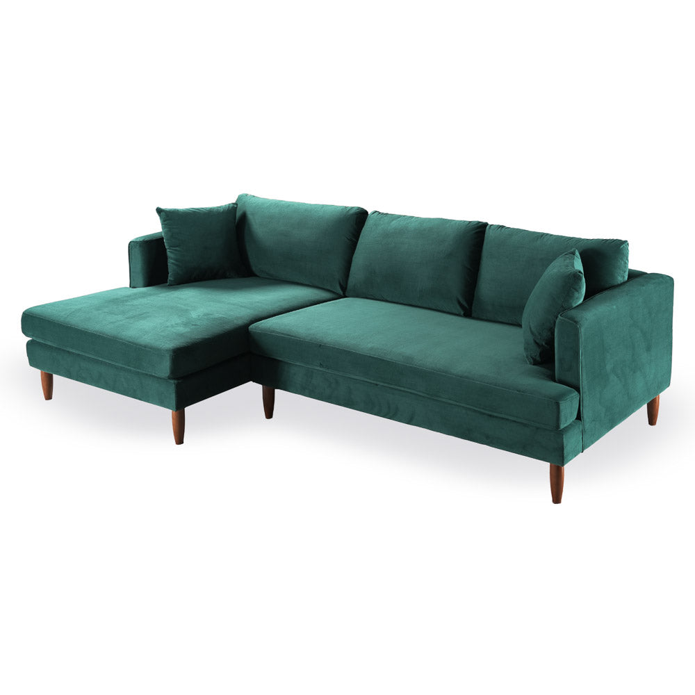 Blake L-Shaped Dark Sectional Sofa
