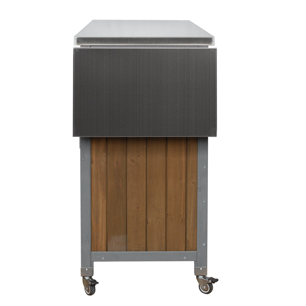 Foldable Outdoor Kitchen Island Patio Mobile Kitchen Cart