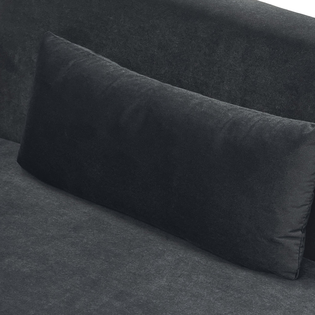 Black Velvet 2-Piece Sofa Set