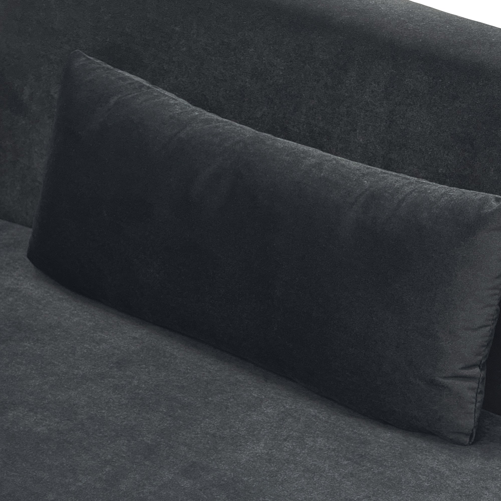 Black Velvet 2-Piece Sofa Set