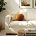 Luna 12" Round Sphere Accent Ball Throw Pillow - Burnt