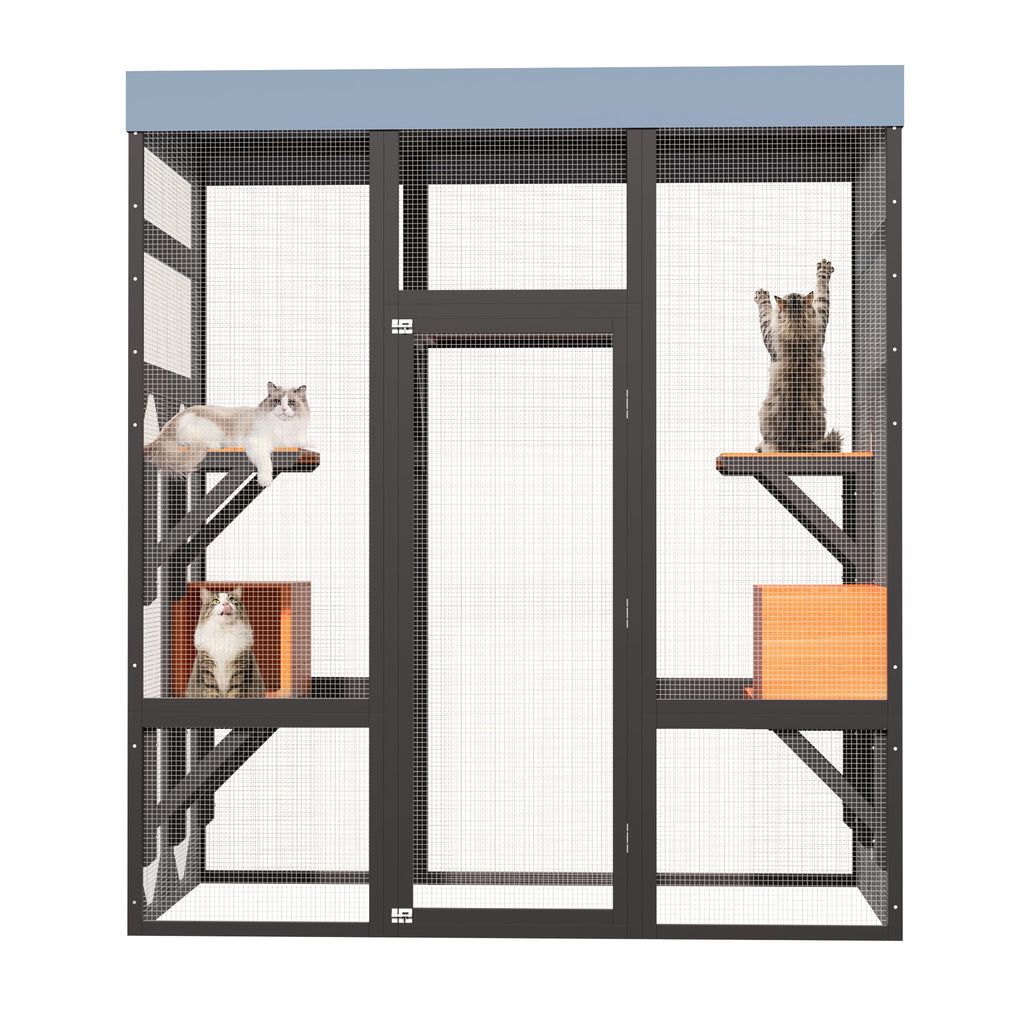 62.6" Solid Wood Pet Enclosure
