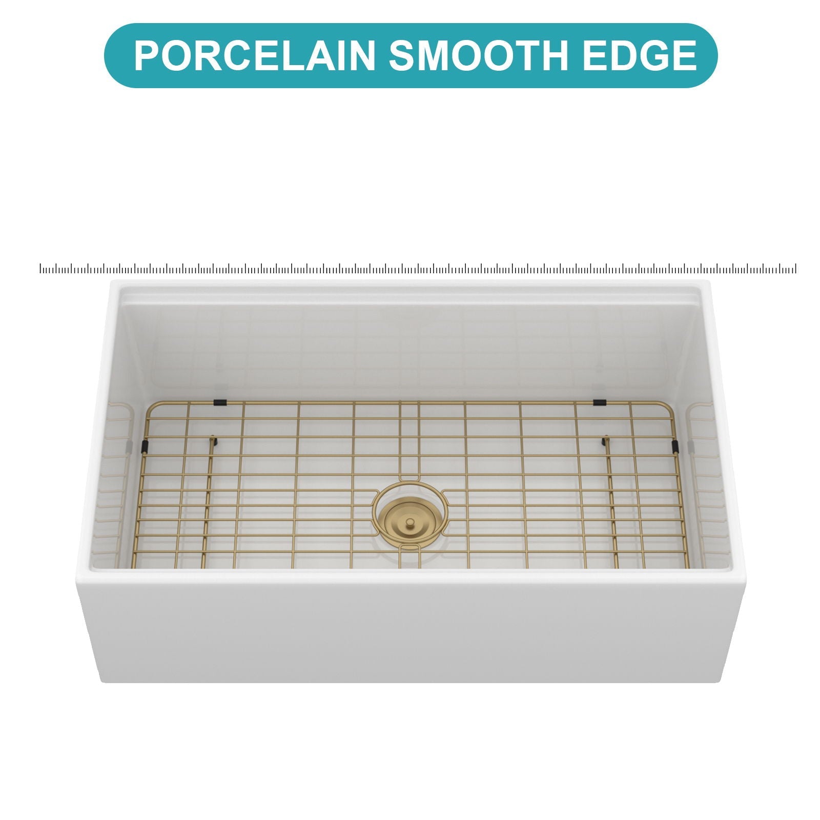Workstation Single Bowl, Apron Front Kitchen Sink - White