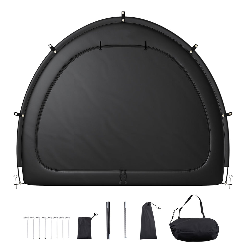 Outdoor Bike Storage Tent Fan-Shaped Waterproof Bike Tent for 4 to 5 Bikes