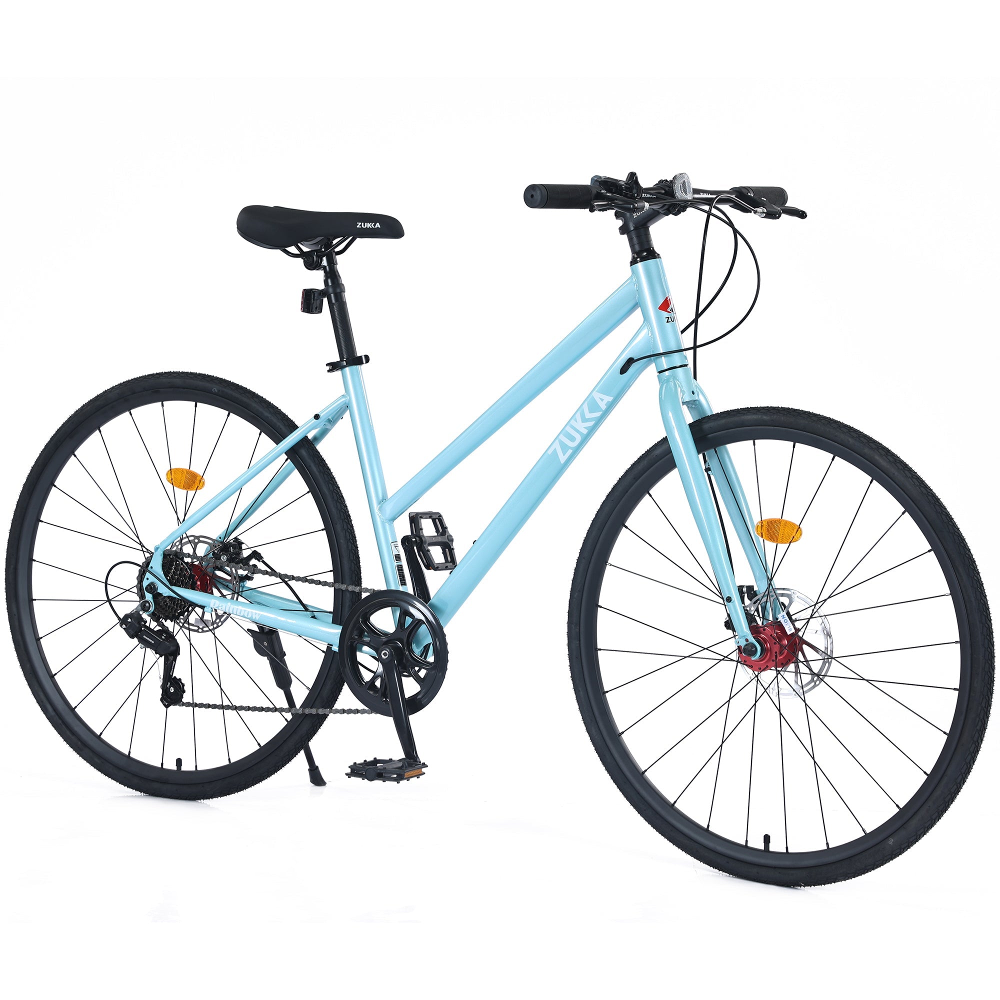 7 Speed Hybrid Bike Disc Brake 700C Road Bike for Men & Women