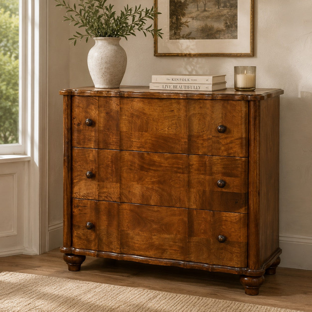 Solid Wood Lume 3 Drawer Chest
