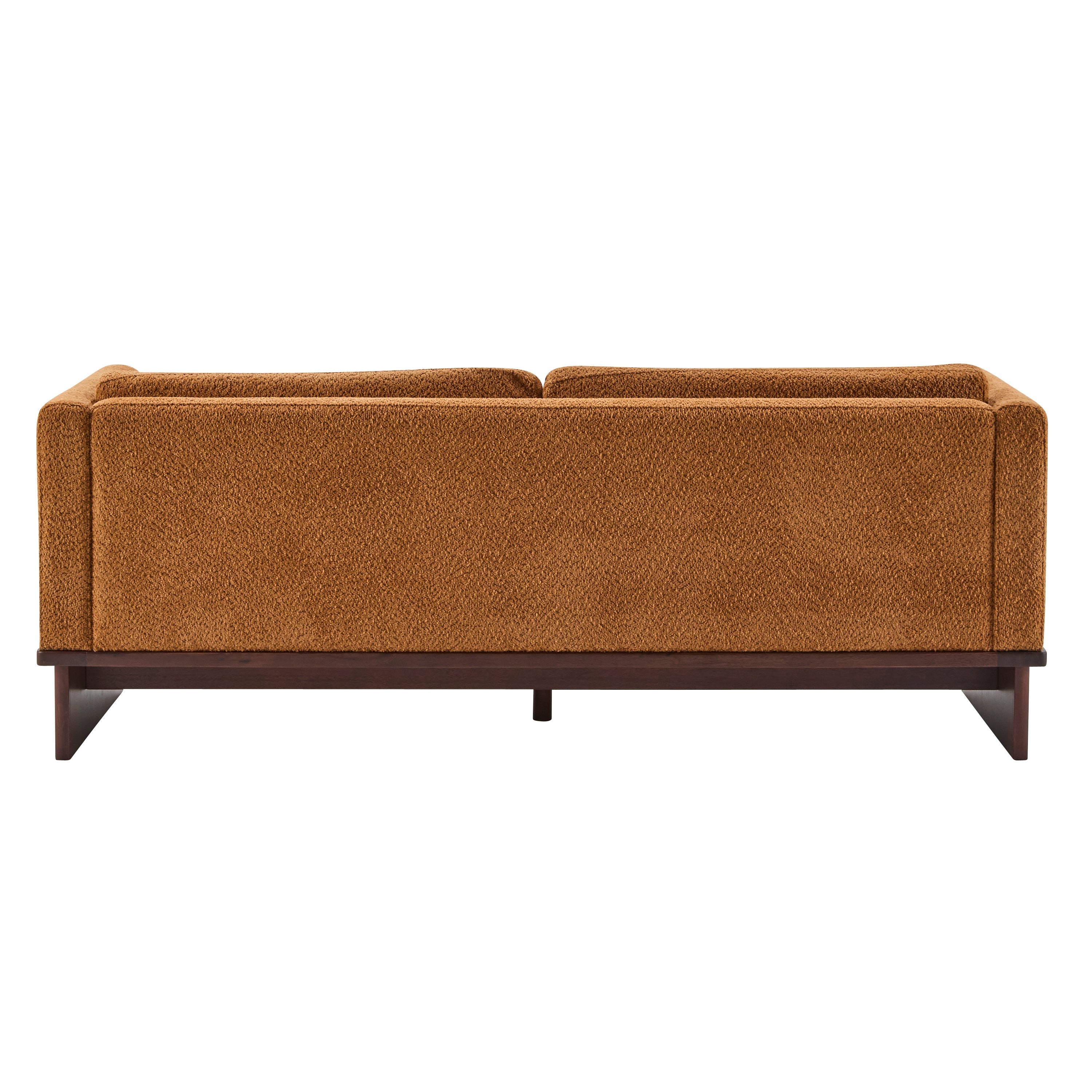 77 in. Square Arm Modern 3 Seater Boucle Sofa Upholstered Couch with Solid Wood Base
