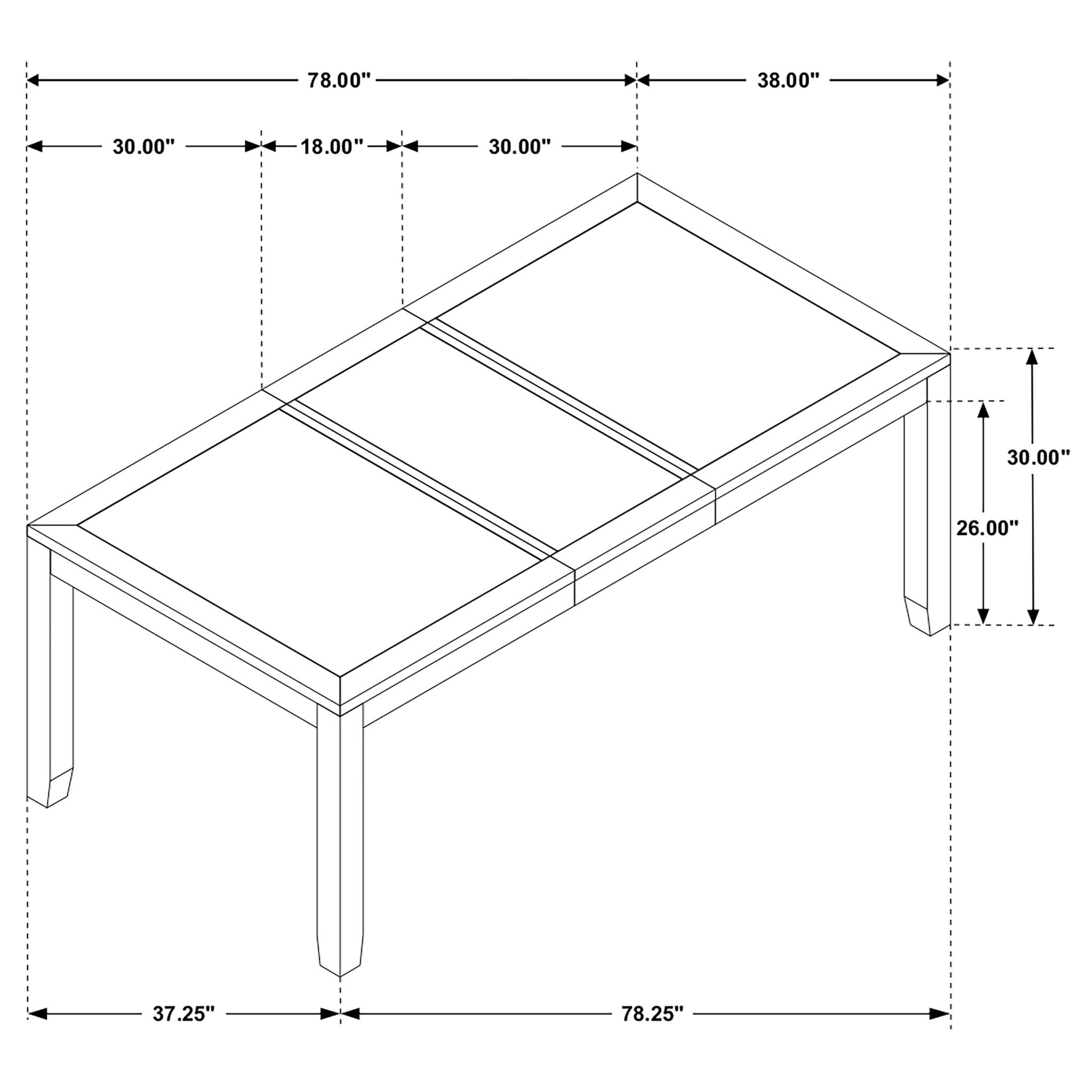 Centera - Rectangular Dining Table With Extension Leaf - Gray